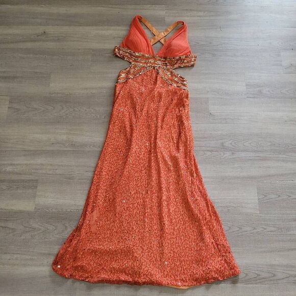 Adrianna Papell Collection size 10 beaded sequence prom dress fancy event - Picture 4 of 12